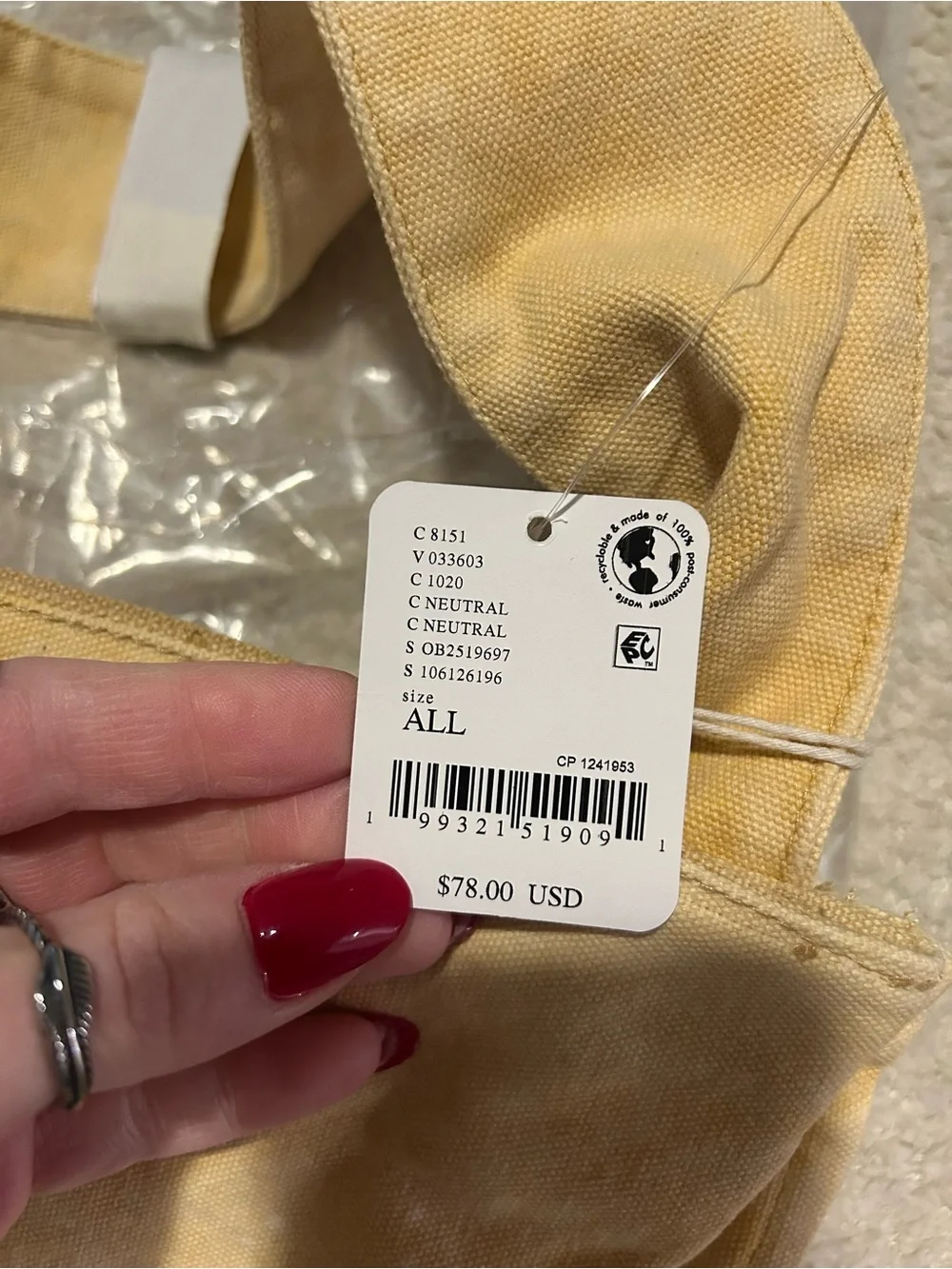 NWT Free People Camp Crush Canvas Sling Bag in Neutral